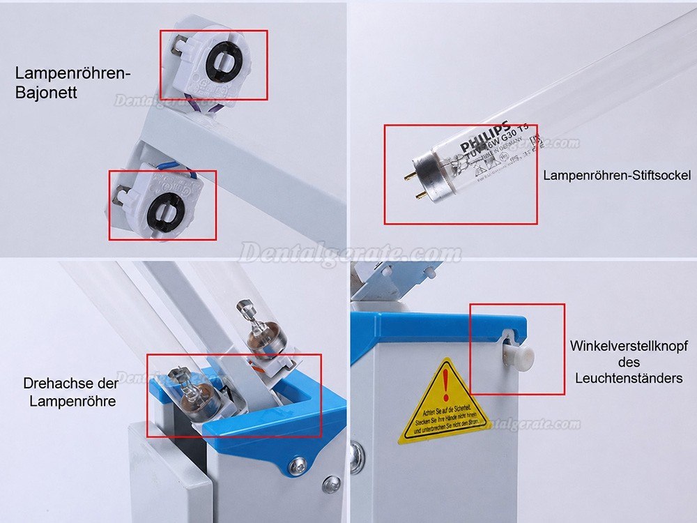 FY&reg; 30DC Mobile tragbare medizinische UV + Ozondesinfektion Auto UV-Lampe Sterilisatorwagen Philips UV-Lampen R&ouml;hre 30W